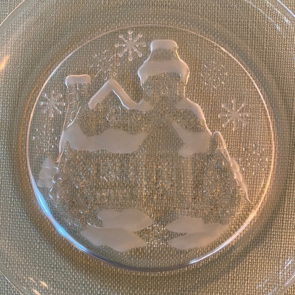 Arcoroc I Set of 8 I Winter Wonderland I Welcome Home I Glass Dessert Plates - Picture 11 of 16